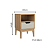 Mesa Cabeceira 01 Gaveta - MB 1095 - Mel/Off White - Movelbento - Imagem 3