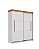 Roupeiro 02 Portas 02 Gavetas Bristol 100%MDF - Branco/Freijo - Móveis Primavera - Imagem 5