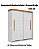Roupeiro 02 Portas 02 Gavetas Bristol 100%MDF - Branco/Freijo - Móveis Primavera - Imagem 3