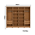 Roupeiro 265cm 04 Portas de Correr 04 Gavetas c/Pés e Espelhos - Ref. CB01N565 - Canela/Macadamia-Canela - Kappesberg - Imagem 10