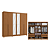 Roupeiro 06 Portas 04 Gavetas 100% MDF c/ Pés e Espelho - Ref. CB01R582 - Canela - Kappesberg - Imagem 2