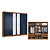 Roupeiro 06 Portas 04 Gavetas 100% MDF c/ Pés e Espelho - Ref. CB01R582 - Canela/Azul - Kappesberg - Imagem 2