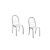 Par de Cadeiras Holanda - Ref. 2C009-CR - Estampa: 106 (Branco) Cromado - Kappesberg - Imagem 2