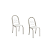 Par de Cadeiras Holanda - Ref. 2C009-NK - Estampa: 106 (Branco) Nikel - Kappesberg - Imagem 2