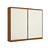 Roupeiro 270cm 02 Portas de Correr 04 Gavetas - Ref. T583 - Canela/Canela-Off White - Kappesberg - Imagem 12
