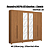 Roupeiro 270cm 06 Portas 03 Gavetas c/ Pés e Espelhos - Ref. CB01T580 - Canela - Kappesberg - Imagem 2
