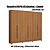 Roupeiro 270cm 06 Portas 03 Gavetas c/ Pés - Ref. CB03T580 - Canela - Kappesberg - Imagem 2