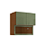 Aéreo 03 Portas 80cm - Ref. T647 - Canela/Verde - Linha Vibra - Kappesberg - Imagem 2