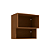 Aéreo 03 Portas 80cm - Ref. T647 - Canela/Verde - Linha Vibra - Kappesberg - Imagem 4