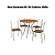 Conjunto de Mesa Sardenha 90cm + 04 Cadeiras Malta Nikel Cor Capuccino - Kappes Crome - Imagem 2