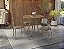 Conjunto de Mesa Sardenha 90cm + 04 Cadeiras Malta Nikel Cor Capuccino - Kappes Crome - Imagem 1