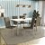 Conjunto de Mesa Santorini 160cm + 06 Cadeiras Amsterdã Nikel Cor Bege - Kappes Crome - Imagem 1