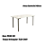 Conjunto de Mesa Santorini 160cm + 06 Cadeiras Amsterdã Nikel Cor Bege - Kappes Crome - Imagem 4