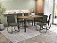 Conjunto de Mesa Santorini 160cm + 06 Cadeiras Sicilia Preto Cor Chumbo - Kappes Crome - Imagem 1