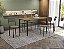 Conjunto de Mesa Santorini 160cm + 06 Cadeiras Mali Preto Cor Bege - Kappes Crome - Imagem 1
