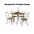 Conjunto de Mesa Iguaçu 90cm + 04 Cadeiras Noruega Nikel Cor Capuccino - Kappes Crome - Imagem 2