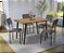 Conjunto de Mesa Iguaçu 120 + 04 Cadeiras Ibiza Preto Cor Compose Chumbo - Kappes Crome - Imagem 1