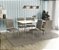 Conjunto de Mesa Constanza 160cm + 06 Cadeiras Genebra Niquel Cor Bege - Kappes Crome - Imagem 1