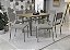 Conjunto de Mesa Elba 136cm + 06 Cadeiras Zaria Nikel Cor Chumbo - Kappes Crome - Imagem 1