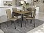 Conjunto de Mesa Reno 90 + 04 Cadeiras Amsterda Preto Cor Capuccino - Kappes Crome - Imagem 1