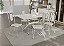 Conjunto de Mesa Loire 160 + 06 Cadeiras Florença Cromado Cor Nude - Kappes Crome - Imagem 1