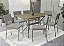 Conjunto de Mesa Loire 136 + 06 Cadeiras Lisboa Nikel Cor Capuccino - Kappesberg Crome - Imagem 1