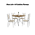 Conjunto de Mesa Loire 90cm + 04 Cadeiras Florença Cromado Cor Nude - Kappes Crome - Imagem 2