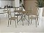 Conjunto de Mesa Loire 90cm + 04 Cadeiras Florença Nikel Cor Capuccino - Kappes Crome - Imagem 1