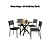 Conjunto de Mesa Volga 90 + 04 Cadeiras Zaria Preto Cor Preto - Kappes Crome - Imagem 2