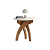 Mesa de Apoio Jade - Cinamomo/Off White - Artely Móveis - Imagem 3