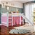 Cama com Escorrega e Cortina Rosa - Branco - Completa Móveis - Imagem 1