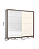 Roupeiro 264cm 02 Portas Deslizantes Dream 100% MDF - D350-228 - Avelã / Off White - Móveis Henn - Imagem 7