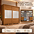 Roupeiro 250cm 02 Portas Cayman 100% MDF c/ Espelho - Ref. D337-214 - Cinamomo - Móveis Henn - Imagem 1