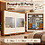 Roupeiro 250cm 02 Portas Cayman 100% MDF c/ Espelho - Ref. D337-221 - Cinamomo/Off White - Móveis Henn - Imagem 1