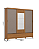 Roupeiro 232cm 03 Portas Deslizantes Delvin - D349-226 - Cinamomo/Off ou Avelã - Móveis Henn - Imagem 12