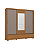 Roupeiro 232cm 03 Portas Deslizantes Delvin - D349-226 - Cinamomo/Off ou Avelã - Móveis Henn - Imagem 8