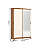 Roupeiro 150cm 02 Portas Lucca c/ Espelho - D348-226 - Cinamomo/Off ou Avelã - Móveis Henn - Imagem 11