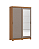 Roupeiro 150cm 02 Portas Lucca c/ Espelho - D348-226 - Cinamomo/Off ou Avelã - Móveis Henn - Imagem 8