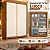 Roupeiro 150cm 02 Portas Lucca - D348-226 - Cinamomo/Off ou Avelã - Móveis Henn - Imagem 1