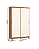 Roupeiro 150cm 02 Portas Lucca - D348-226 - Cinamomo/Off ou Avelã - Móveis Henn - Imagem 11