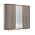 Roupeiro 06 Portas Premium - Ref. D338-224 - Avela/Nature - Moveis Henn - Imagem 4