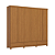 Roupeiro 06 Portas Imperial 100% MDF - D344-214 - Cinamomo - Moveis Henn - Imagem 4