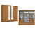 Roupeiro 06 Portas Imperial 100% MDF c/ Espelho - D344-214 - Cinamomo - Moveis Henn - Imagem 3