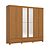 Roupeiro 06 Portas Imperial 100% MDF c/ Espelho - D344-214 - Cinamomo - Moveis Henn - Imagem 4