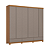 Roupeiro 06 Portas Imperial 100% MDF - D344-220 - Cinamomo / Avelã - Moveis Henn - Imagem 4