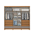 Roupeiro 06 Portas Imperial 100% MDF - D344-220 - Cinamomo / Avelã - Moveis Henn - Imagem 5