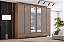 Roupeiro 06 Portas Imperial 100% MDF c/ Espelho - D344-220 - Cinamomo/Avelã - Moveis Henn - Imagem 1