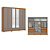 Roupeiro 06 Portas Imperial 100% MDF c/ Espelho - D344-220 - Cinamomo/Avelã - Moveis Henn - Imagem 3