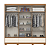 Roupeiro 06 Portas Kaian - D347-221 - Cinamomo/Off White - Móveis Henn - Imagem 5