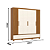 Roupeiro 06 Portas Kaian - D347-221 - Cinamomo/Off White - Móveis Henn - Imagem 7